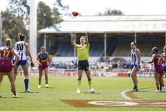 MELBOURNE, AUSTRALIA - DECEMBER 03: during the 2023 AFLW Grand Final match between The North Melbourne Tasmanian Kangaroos and The Brisbane Lions at IKON Park on December 03, 2023 in Melbourne, Australia. (Photo by Michael Willson/AFL Photos)