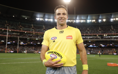 Boundary umpire, Mitch Le Fevre celebrates 250 games