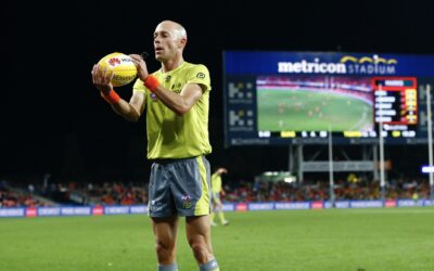 Peter Bock notches up his 50th AFL game