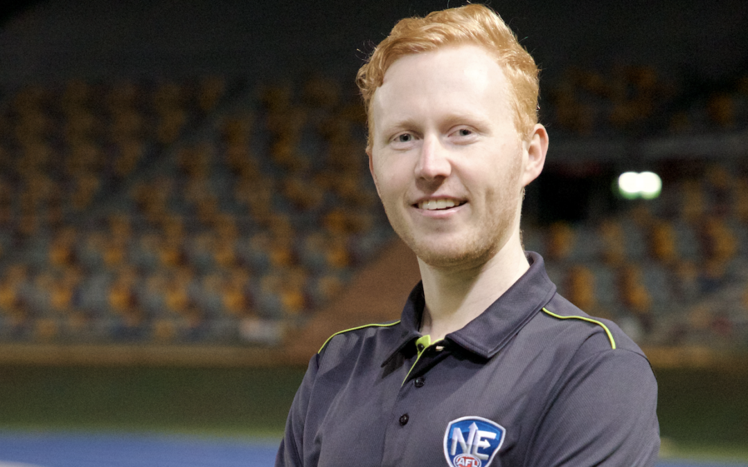 Matthew Bridges – one of two new goal umpires in Queensland